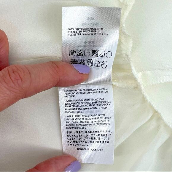 bebe Sheer Short Sleeve Button Down Blouse - Picture 13 of 15